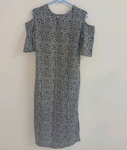 Black and white Design kurti