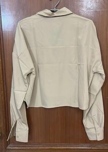 Chic Cropped Button-Up Shirt