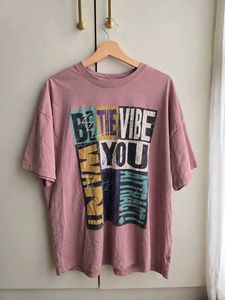 Graphic Print Drop-Shaulder sleeves Oversized T-Sh