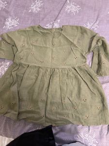 Olive Green Embroidered Tunic