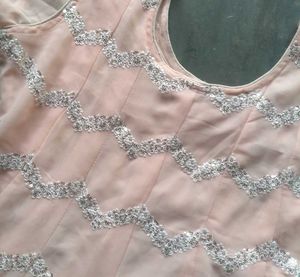 Peach Sharara Suit
