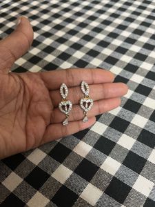 Heart-Shaped Dangle Earrings
