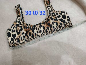 Missguided Leopard Print Bikini Top