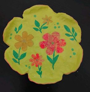 Handmade Floral Ring Dish
