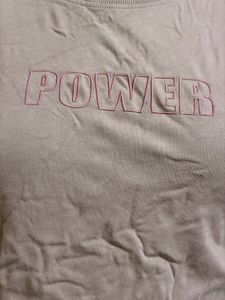 Women's Pink "POWER" Graphic T-Shirt