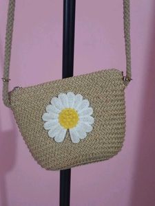 Cute Daisy Straw Crossbody Bag