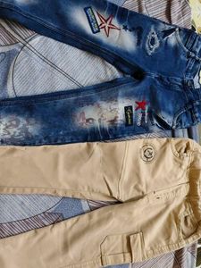 Stylish Jeans & Cargo Pants Set