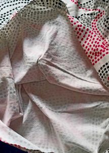 Retro Dot Print V-Neck Top