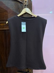 Brown Cap Sleeve Top