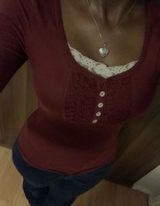 Tumblr Elena Gilbert Inspired Henley Grey Top