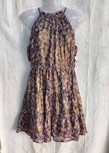5729. Floral Tiered Mini Dress