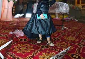 Girl Black High Low Frok