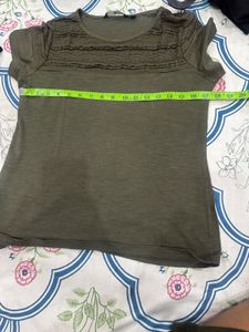 Olive Green Textured Top
