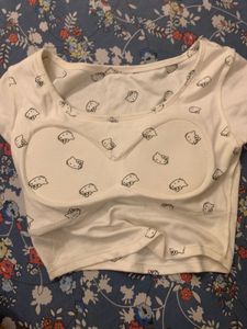 Aesthetic Hello Kitty Crop Top - Y2K / Coquette