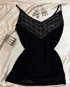 Sparkly Black Cami Top