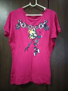 Pink Butterfly Top