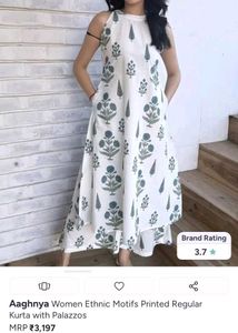FLORAL WHITE KURTA PLAZZO SET💖