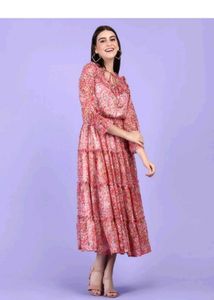 Floral Print Tiered Maxi Dress