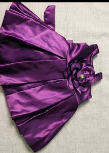 Beautiful Purple party wear frock (0-6 ) month