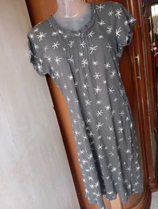 Cozy Star Print Nightgown