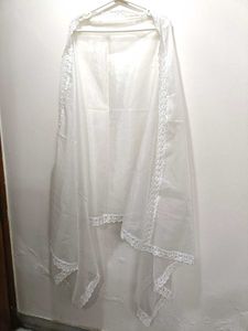 Pure Organza Dupatta With Lace All Border
