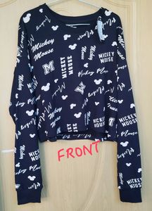 Women's Disney Print crop Sweatshirt