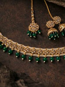 Emerald & Pearl Necklace Set