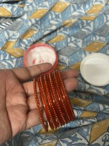 Beautiful Orange Bangles Set