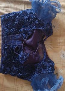 Stunning Navy Blue Designer Blouse