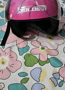 Bright Pink Motorcycle Helmet