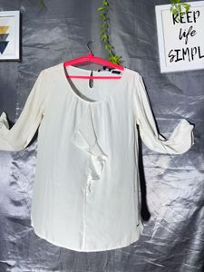 Tommy hilfiger Elegant White Ruffled Top