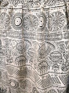 Combo Flared Shrug And  Ethnic Print  Dress