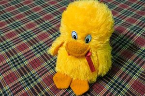 Cute Fluffy Yellow Duck Toy Bag