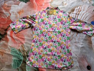Floral Print Kurta Top