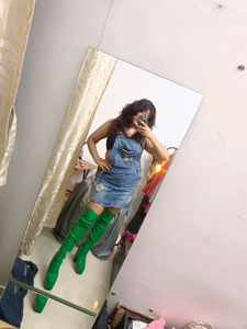 Green Thigh High Boots