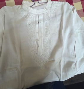 premium cotton dyeable kurta