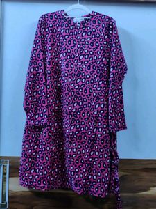 42 Bust - Leopard Print Winter Dress