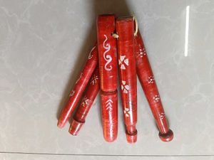 Traditional Red Wooden Ponkhana set- 5 piece
