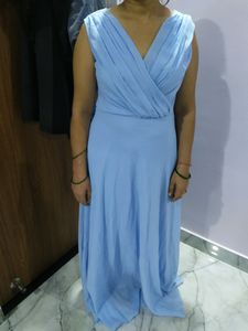 Aayu Women Fit And Flare Light Blue Dress