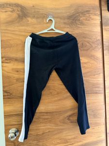 Black &amp; White Striped Pants