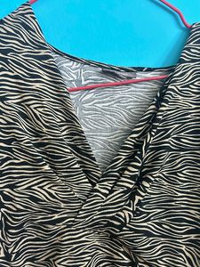 Stylish Printed V-Neck Top