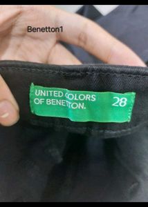 Benetton Flared Black denim jeans