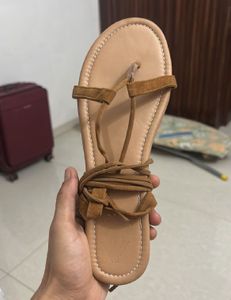 Brown Strappy Sandals- 8 UK