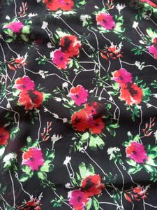 Chic Black Floral Print Dress