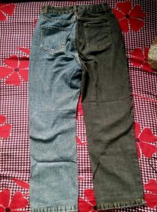 URBANIC Y2K Patchwork Sun Moon Print Jeans