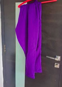 Elegant Purple Kurta with Gold Embroidery