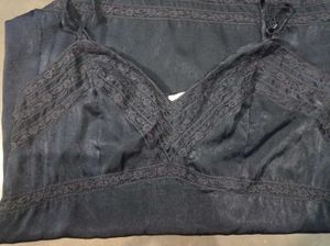 Vintage Black Lace Trim Cami Top