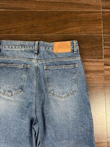 Stylish Wide Leg Blue Denim Jeans