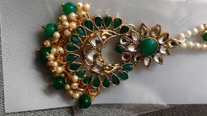Stunning Green Maang Tikka