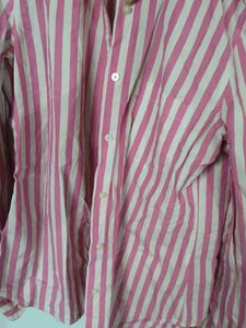Gap Pink Striped Button-Up Shirt